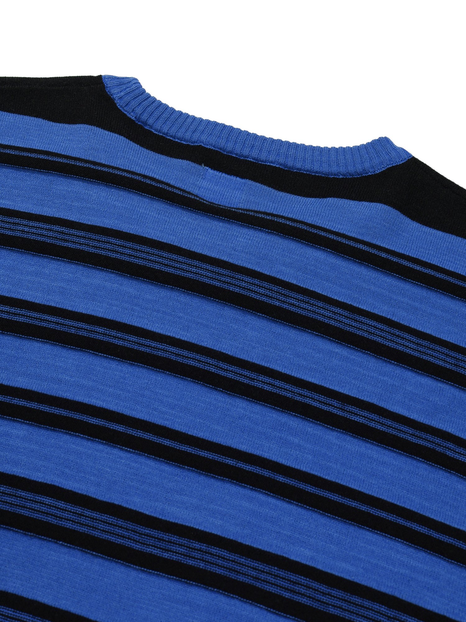 3-Line Round Stripe Knit (Blue)