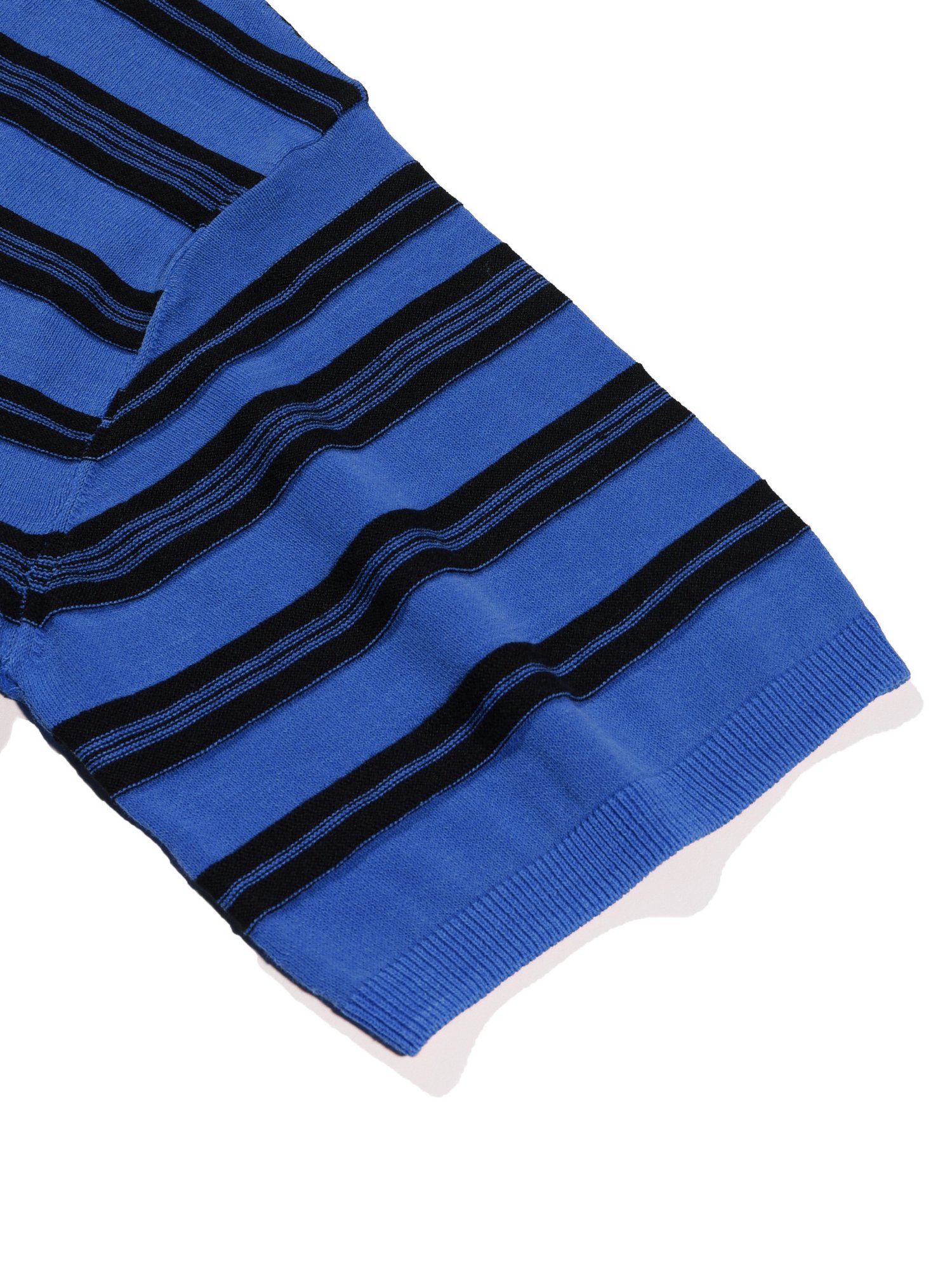 3-Line Round Stripe Knit (Blue)