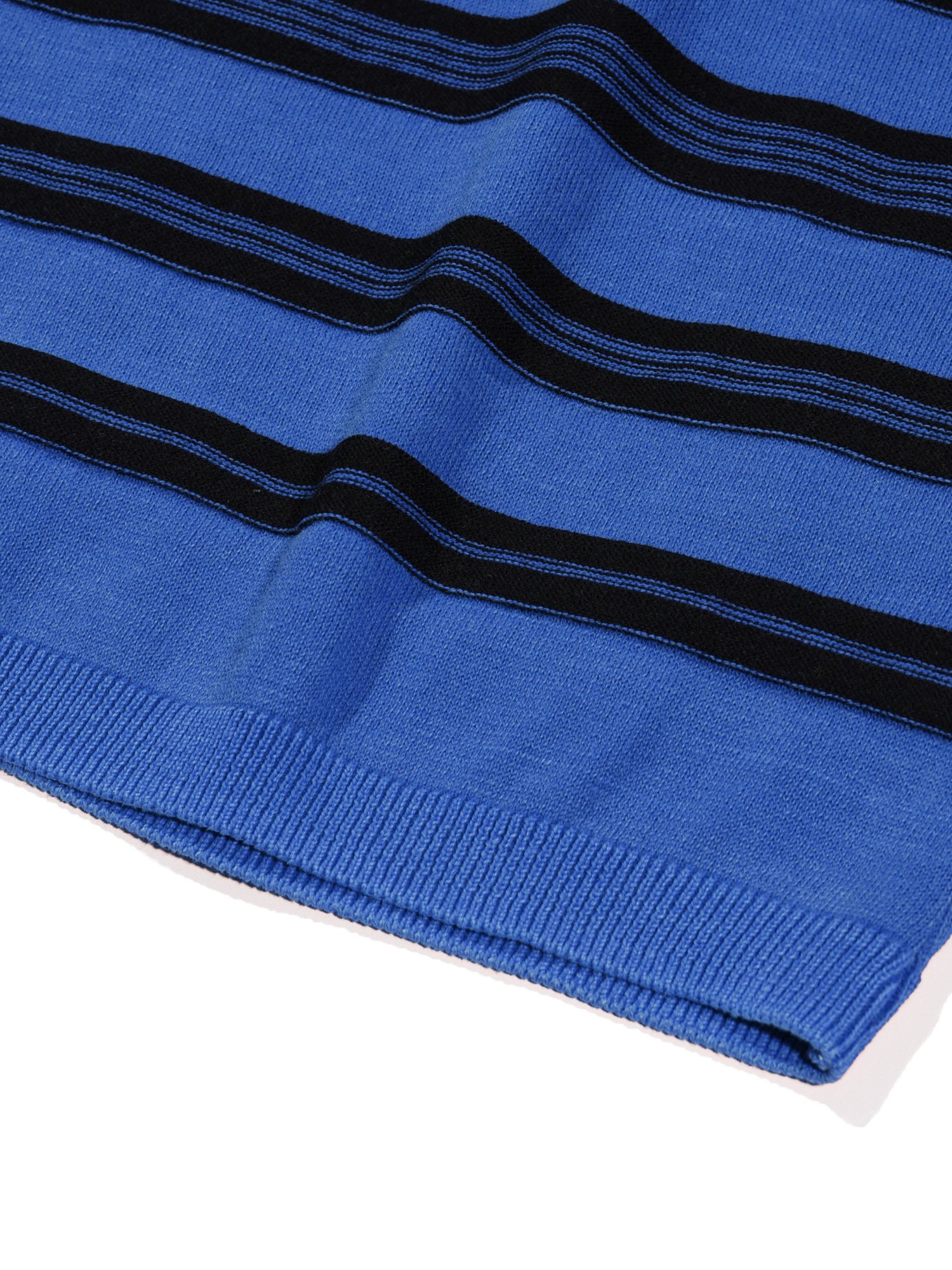 3-Line Round Stripe Knit (Blue)