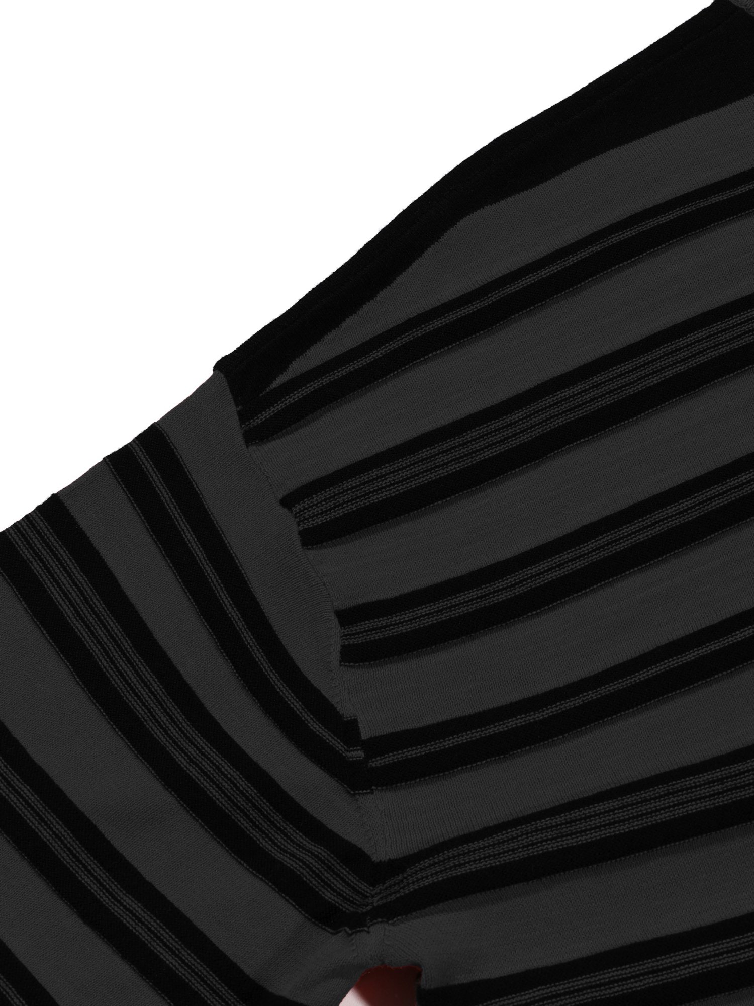 3-Line Round Stripe Knit (Charcoal)