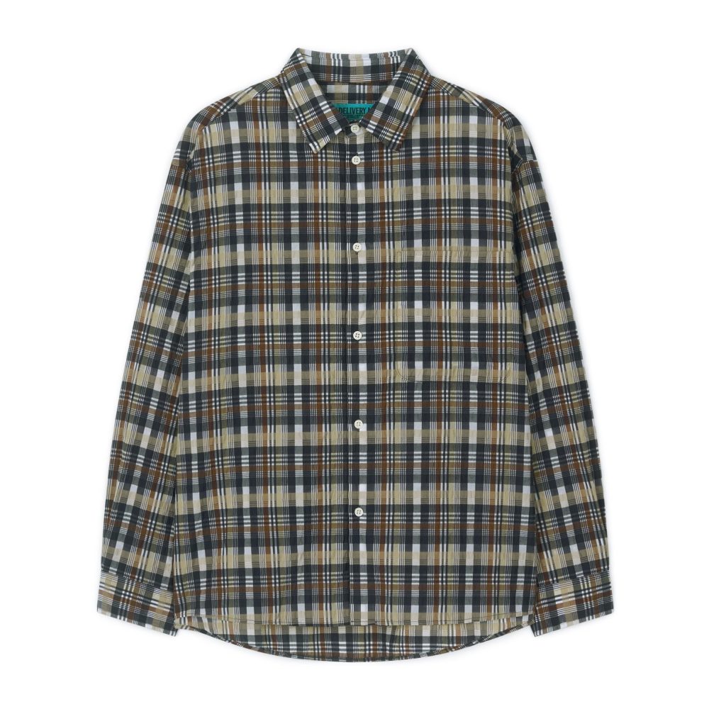 Nylon Multi Check Shirt (Brown)