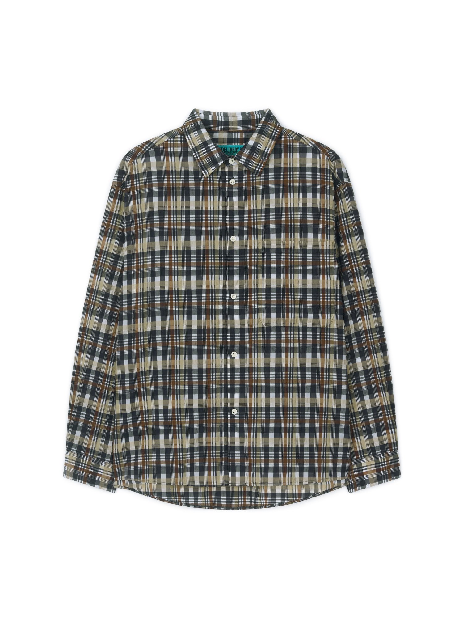 Nylon Multi Check Shirt (Brown)