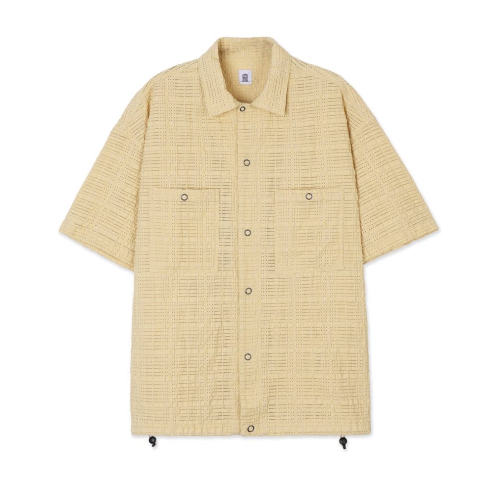 Down Check Half Shirt (Butter)