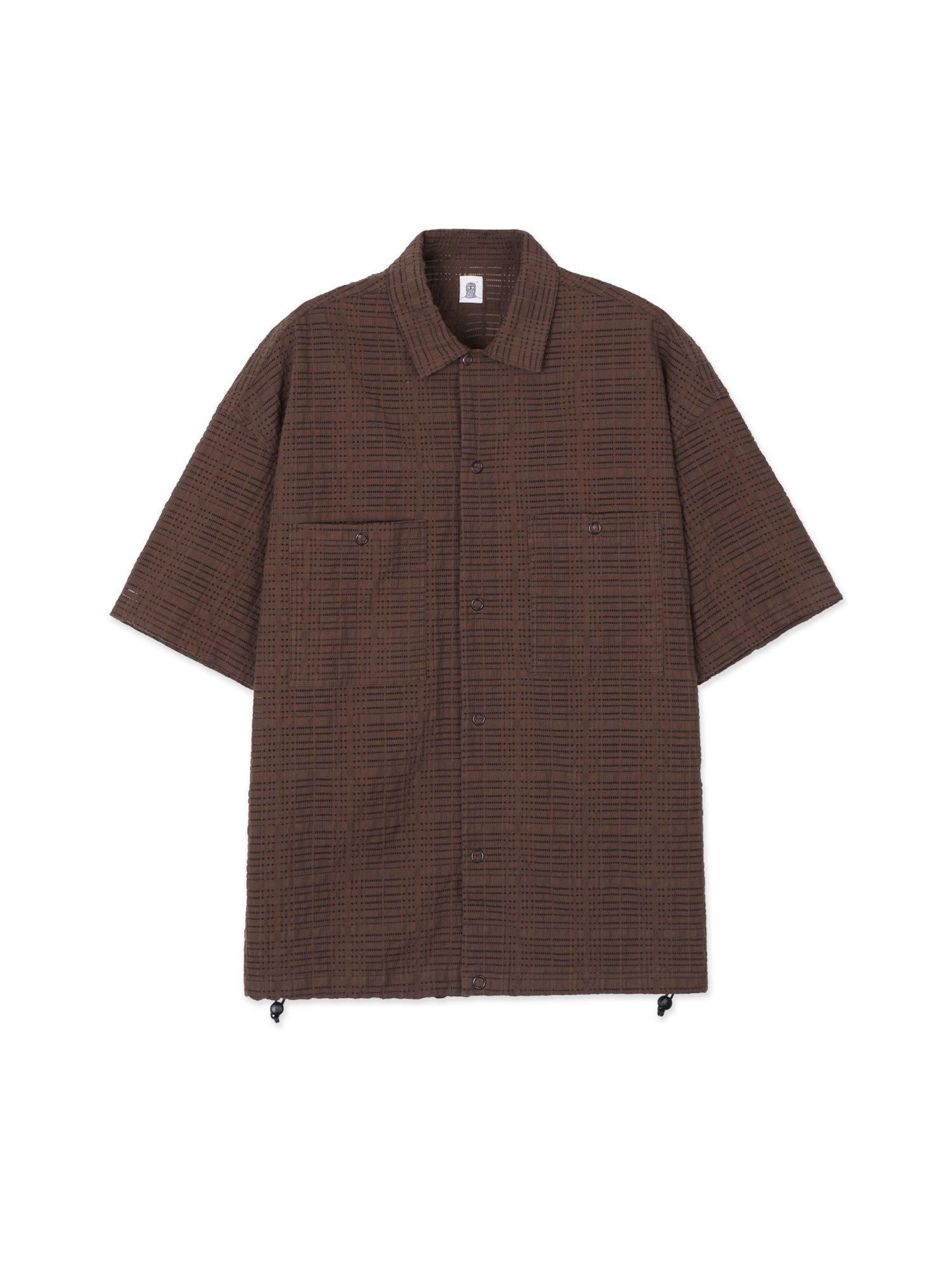 Down Check Half Shirt (Brown)