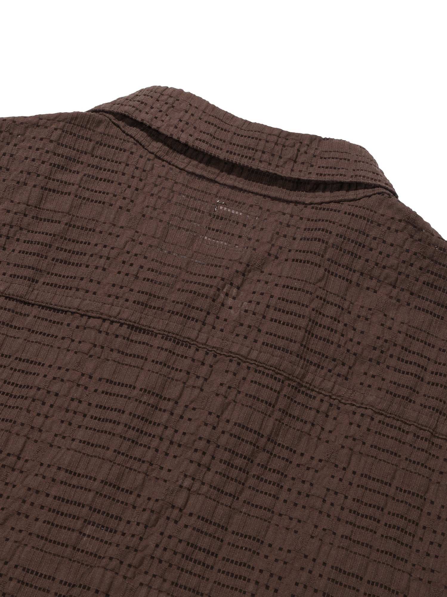 Down Check Half Shirt (Brown)