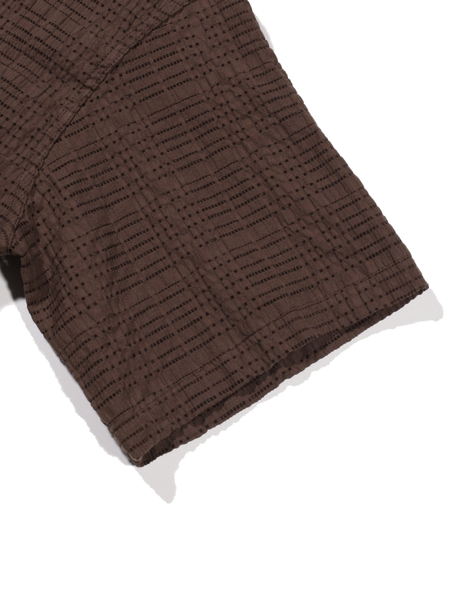 Down Check Half Shirt (Brown)