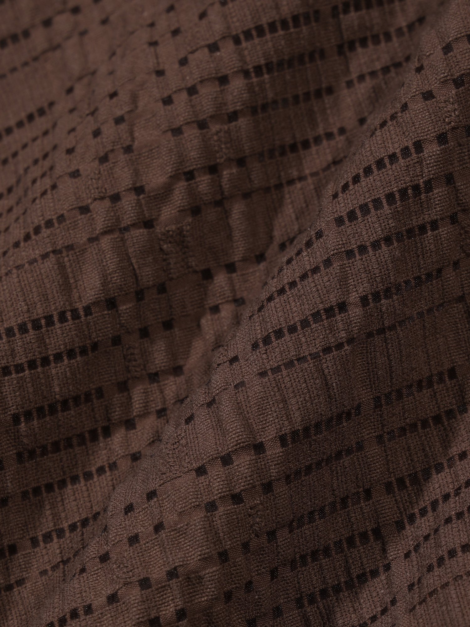Down Check Half Shirt (Brown)