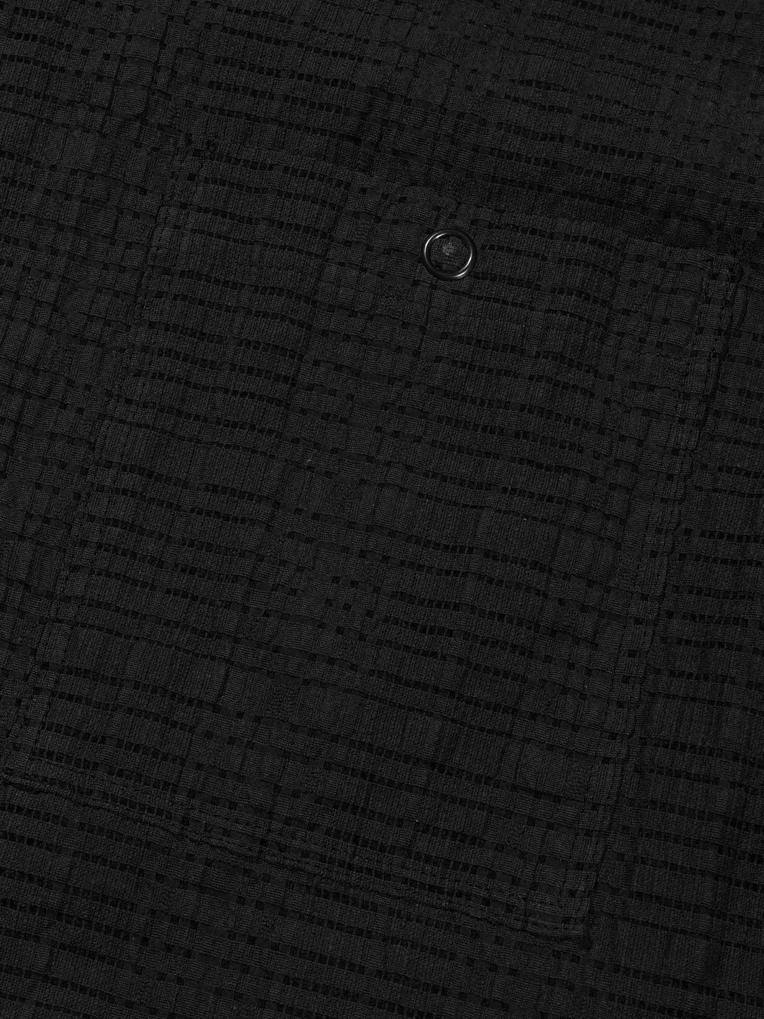 Down Check Half Shirt (Black)