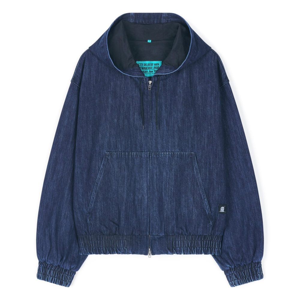 Denim Active Hoodie Jacket (Blue)