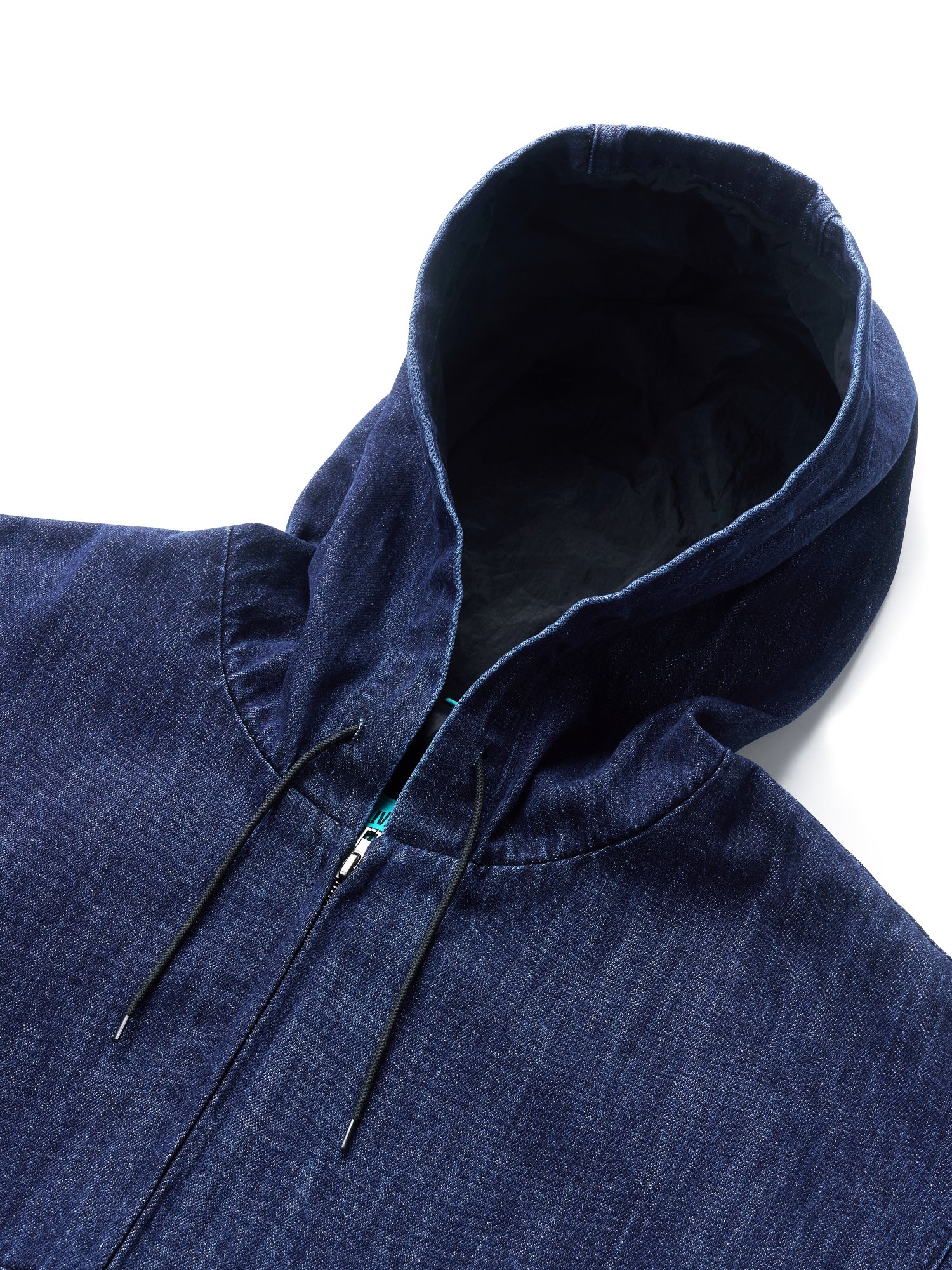 Denim Active Hoodie Jacket (Blue)