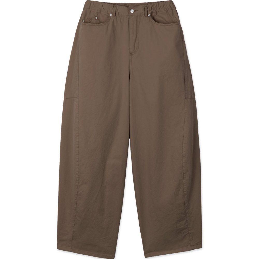 Light Cotton Twist Pants (Brown)