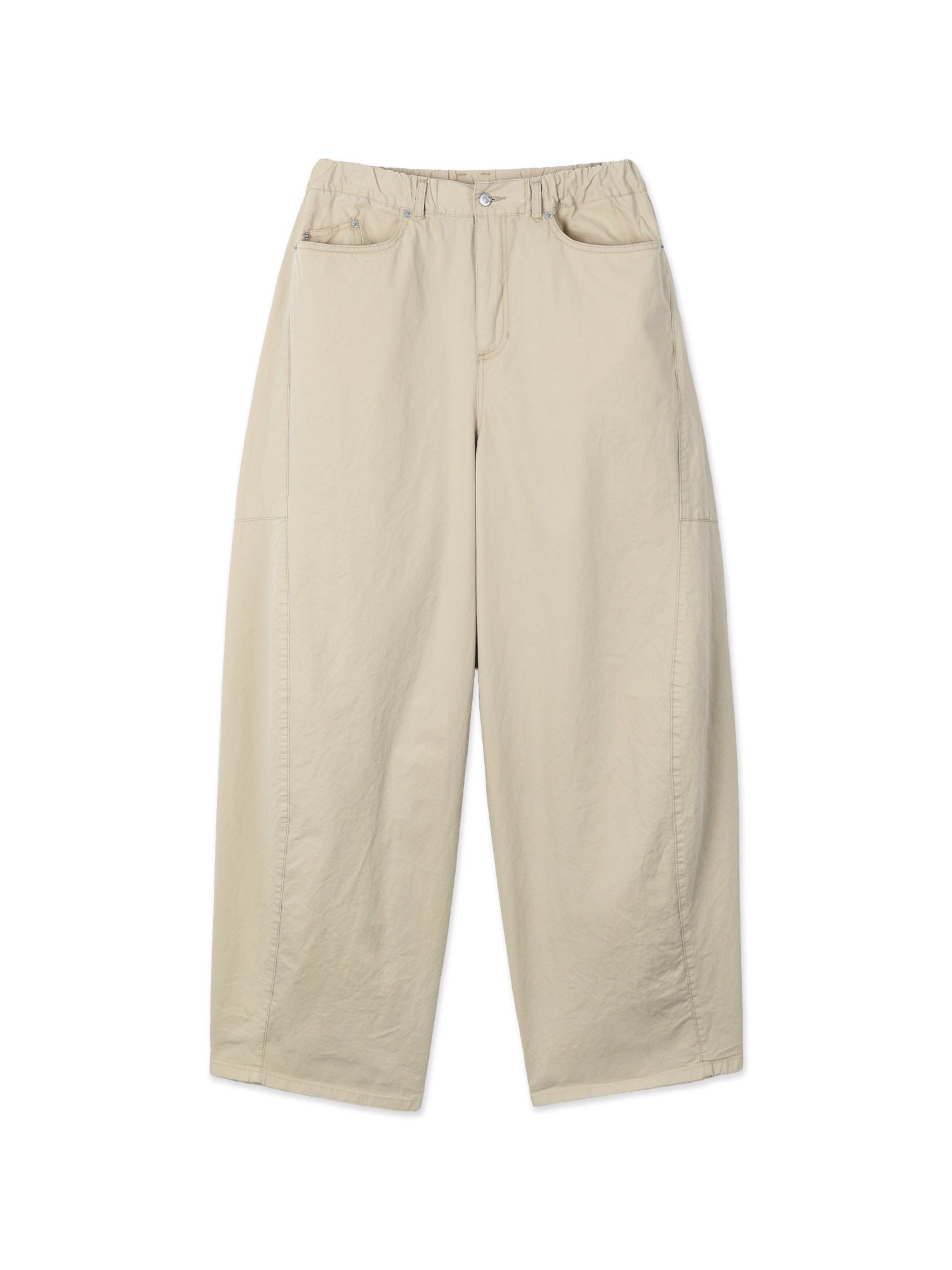 Light Cotton Twist Pants (Khaki Beige)