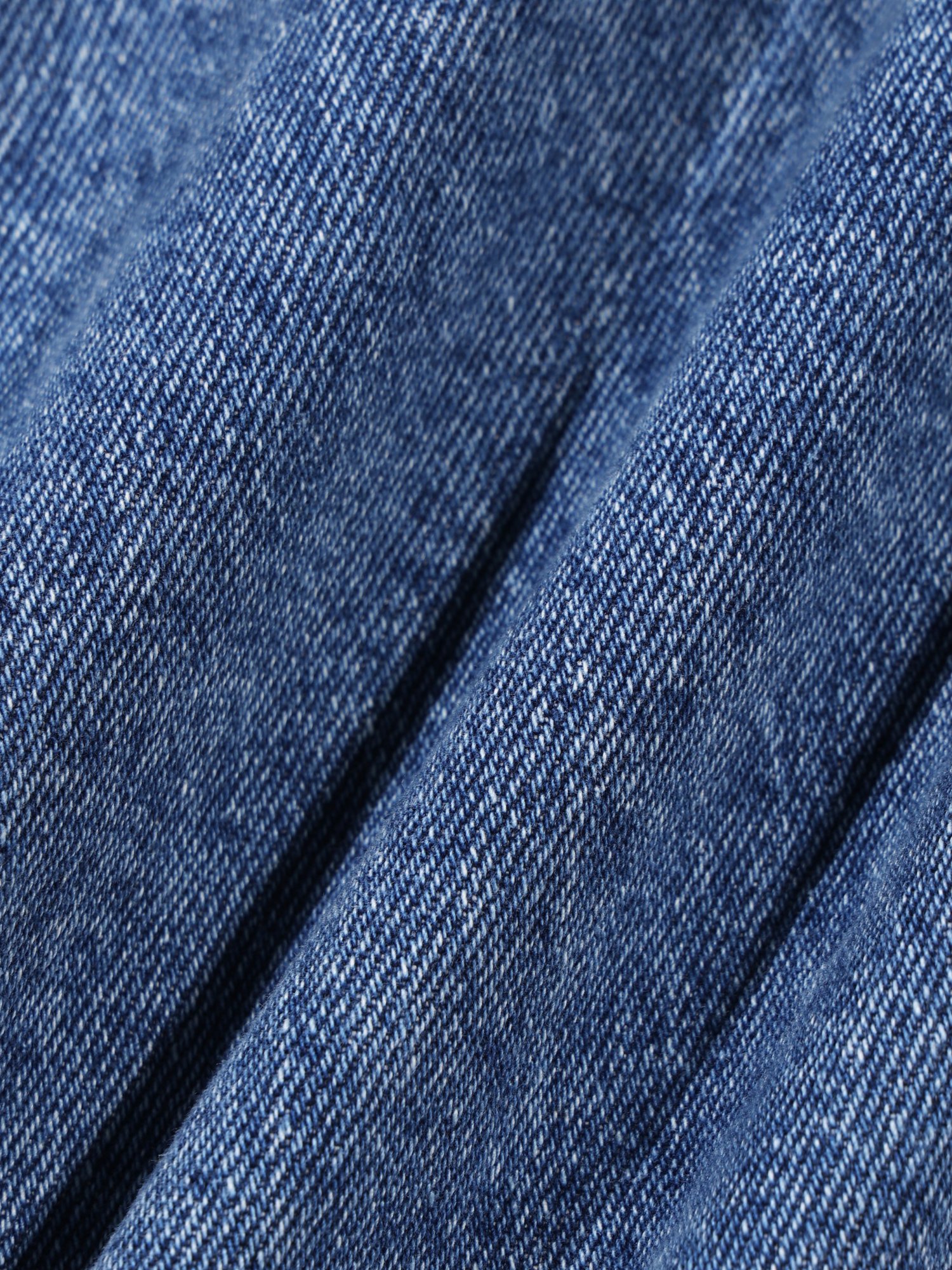 Folded Denim Shorts (Mid Blue)