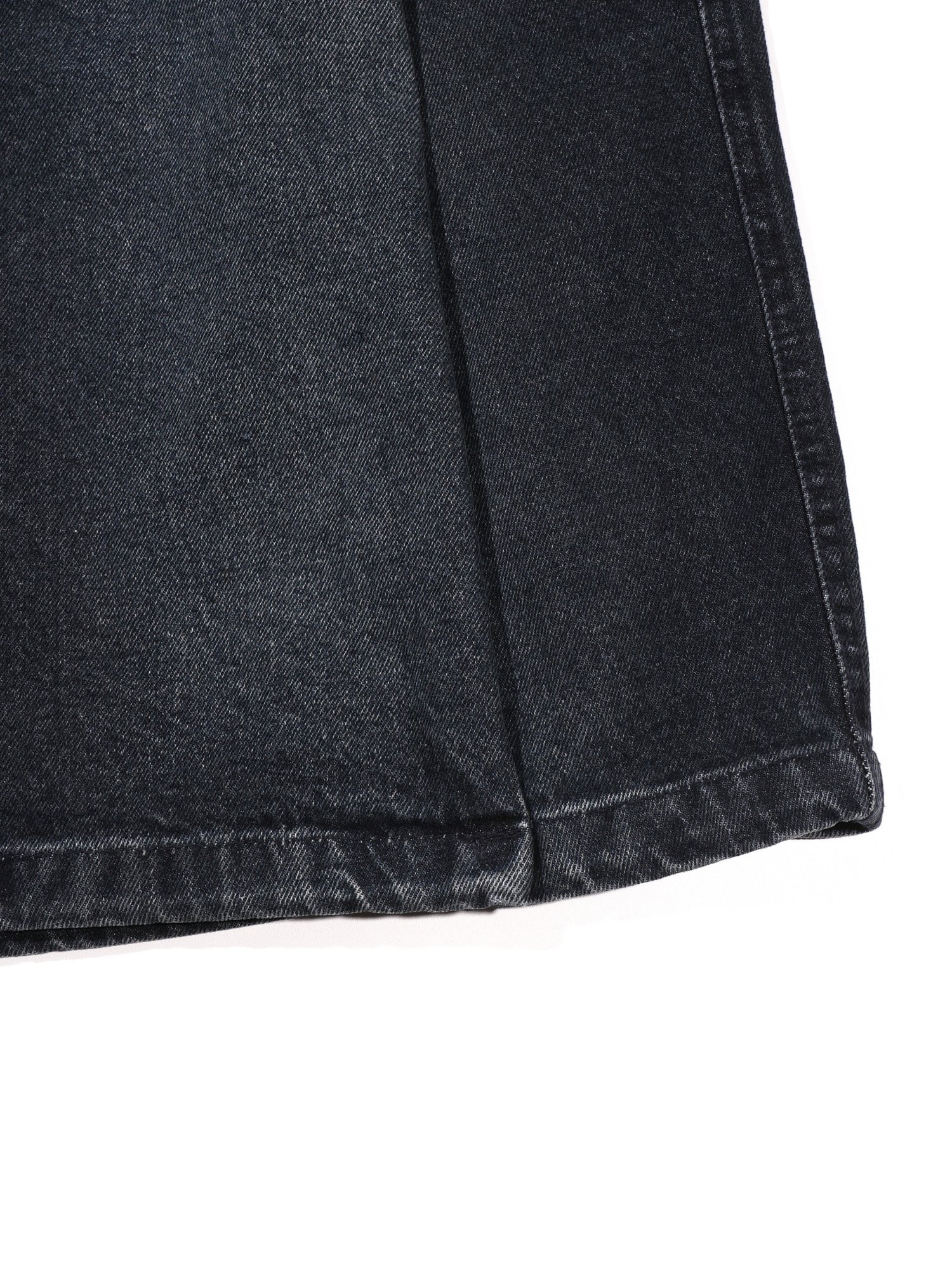 Folded Denim Shorts (Black)