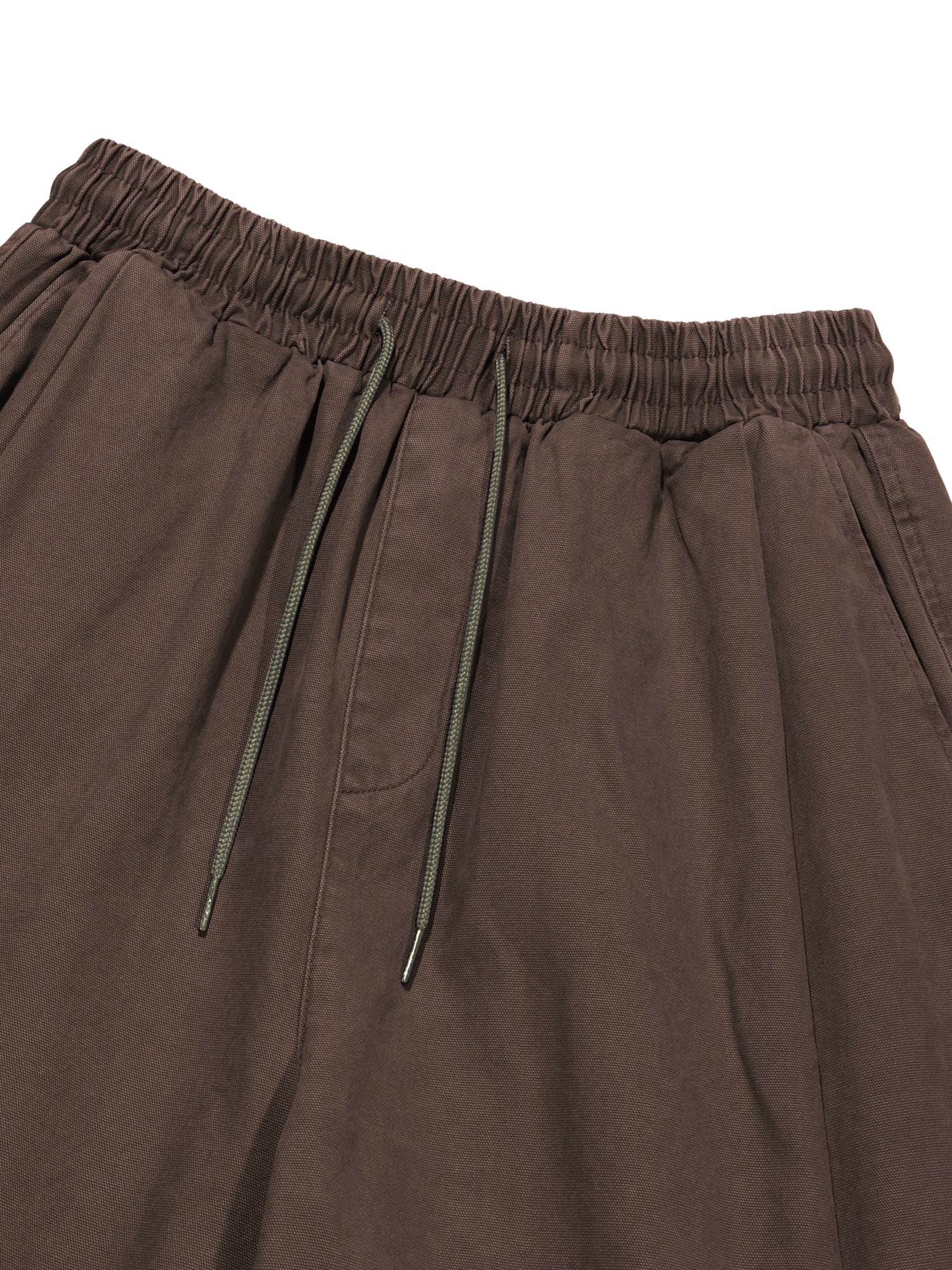 Plain Folded Shorts (Brown)
