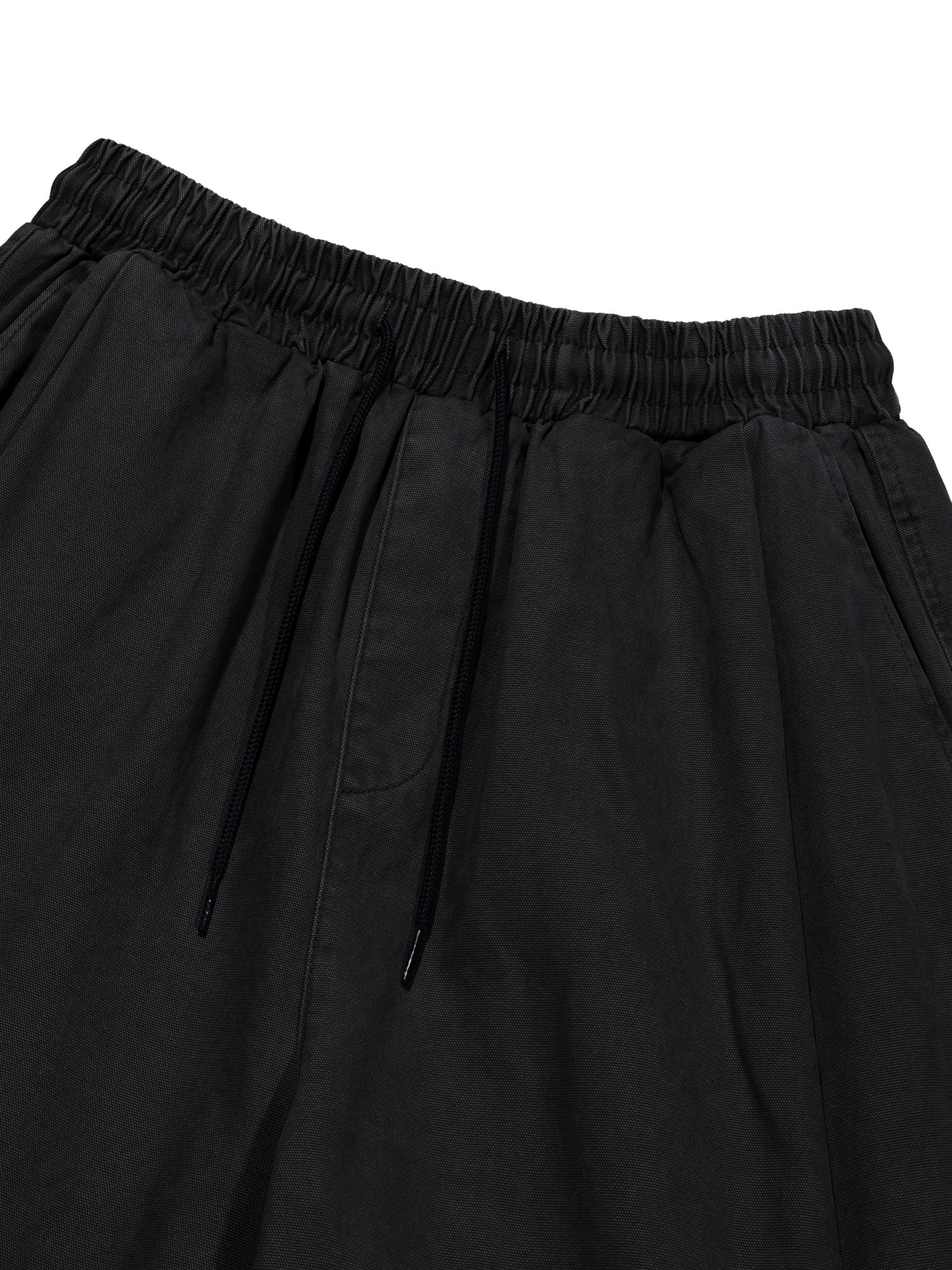 Plain Folded Shorts (Black)