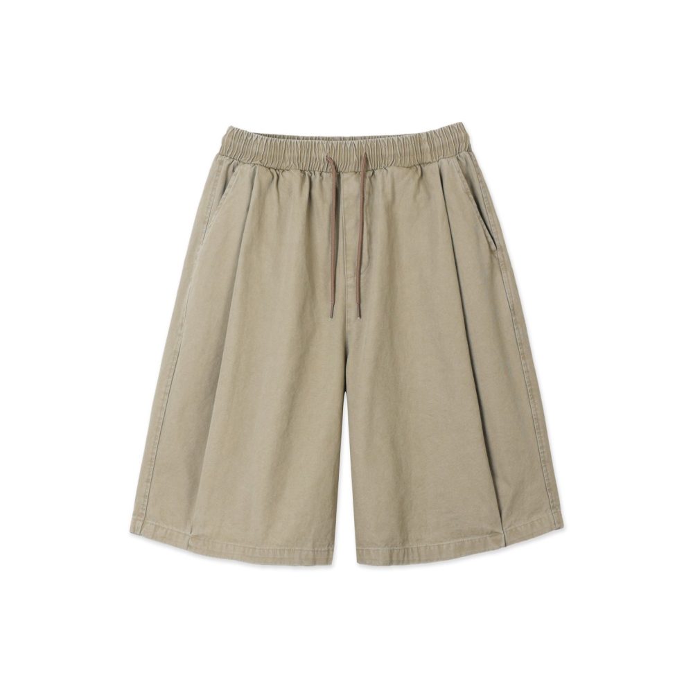 Plain Folded Shorts (Tan Beige)