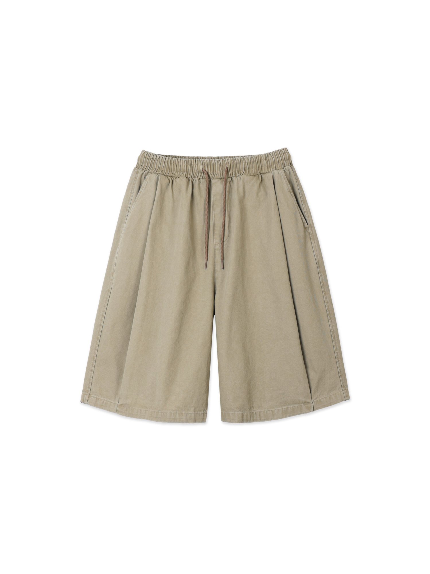 Plain Folded Shorts (Tan Beige)